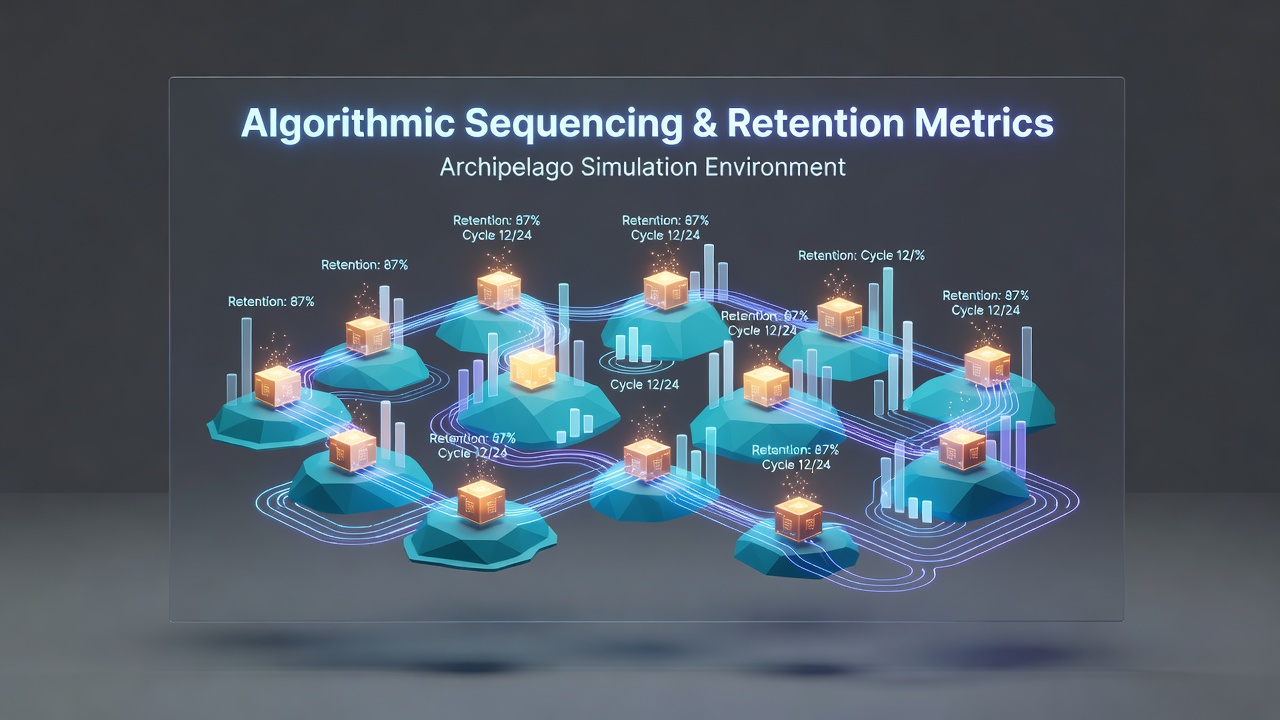 Algorithmic Sequencing in Container Reward Cycles and Retention Metrics Within Archipelago Simulation Environments